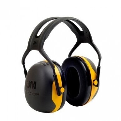 3M Peltor X2A-GU ausinės su galvos lankeliu, siauras profilis, geltonos, SNR 31