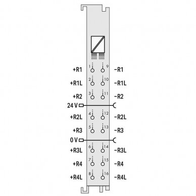 750-450 4-channel analog input; Resistance measurement; Adjustable, 4AI modulis 4
