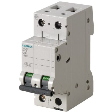 Automatinis jungiklis 5SL4, 1P+N, 10 kA, 230 V, 10 A Siemens 5SL4510-7 Automatinis jungiklis 5SL4, 1P+N, 10 kA, 230 V, 10 A Siemens 5SL4510-7