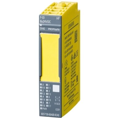 Elektroninis modulis SIMATIC DP, for ET 200SP, F-DI 8x 24 V DC HF 6ES7136-6BA00-0CA0 Elektroninis modulis SIMATIC DP, for ET 200SP, F-DI 8x 24 V DC HF 6ES7136-6BA00-0CA0