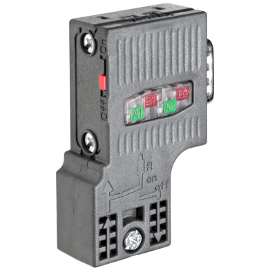 Jungtis SIMATIC DP, for PROFIBUS up to 12 Mbit/s 90° cable outlet