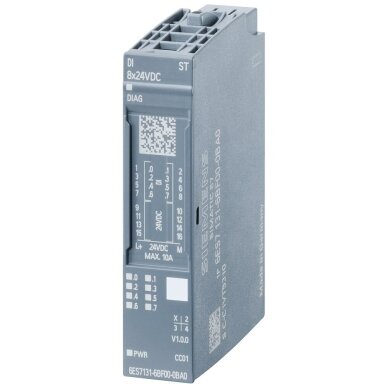 Skaitmeninių įėjimų modulis SIMATIC ET 200SP, DI 8x 24 V DC High Feature 6ES7131-6BF00-0CA0 Skaitmeninių įėjimų modulis SIMATIC ET 200SP, DI 8x 24 V DC High Feature 6ES7131-6BF00-0CA0