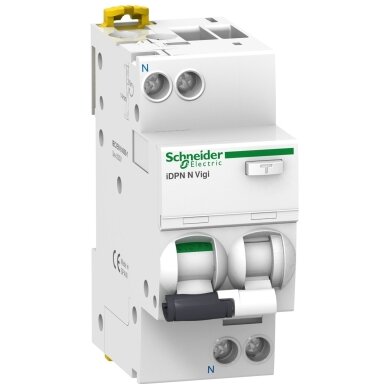Srovės nuotėkio relė Acti9 iDPN N Vigi - RCBO - 1P+N - 10A - C - 30mA - type AC Srovės nuotėkio relė Acti9 iDPN N Vigi - RCBO - 1P+N - 10A - C - 30mA - type AC